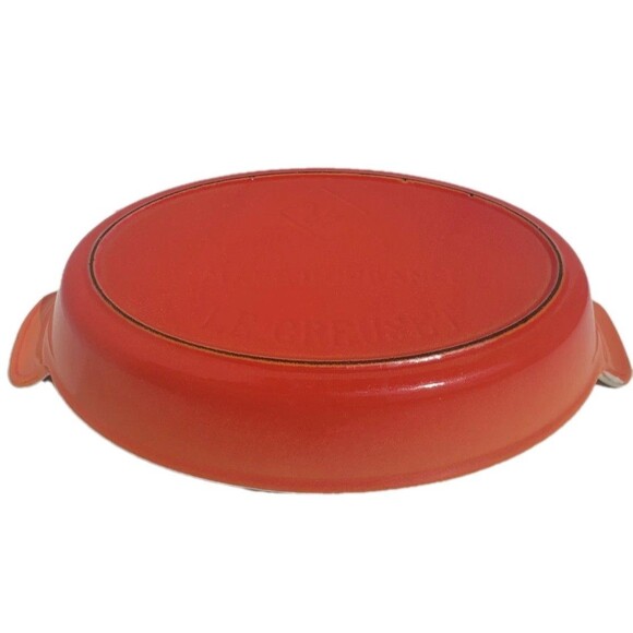 Vintage Le Creuset 24 Oval Au Gratin Cast Iron Casserole Baking Dish Orange Cook - Picture 5 of 10
